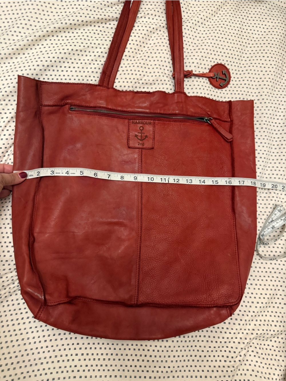 Harbour 2nd Elbe Leather Shopper Tote Bag - Picture 10 of 14